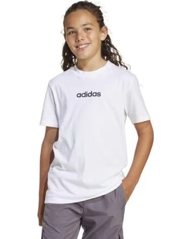 Início-ADIDAS-CAMISETA-NIO-JC9747-J-LIN-TEE-160-WHITE-BLACK-BLANCO