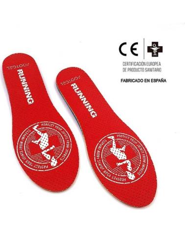 SOLETTE GEL FOOTGEL RUNNING CON AROMA EUCALIPTO E AMMORTIZZAZIONE ROSSA ROJO