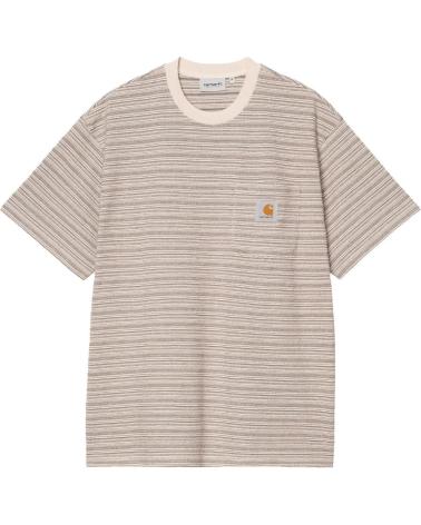 CARHARTT WIP GELLAR POCKET T-SHIRT A RIGHE WAX NAN