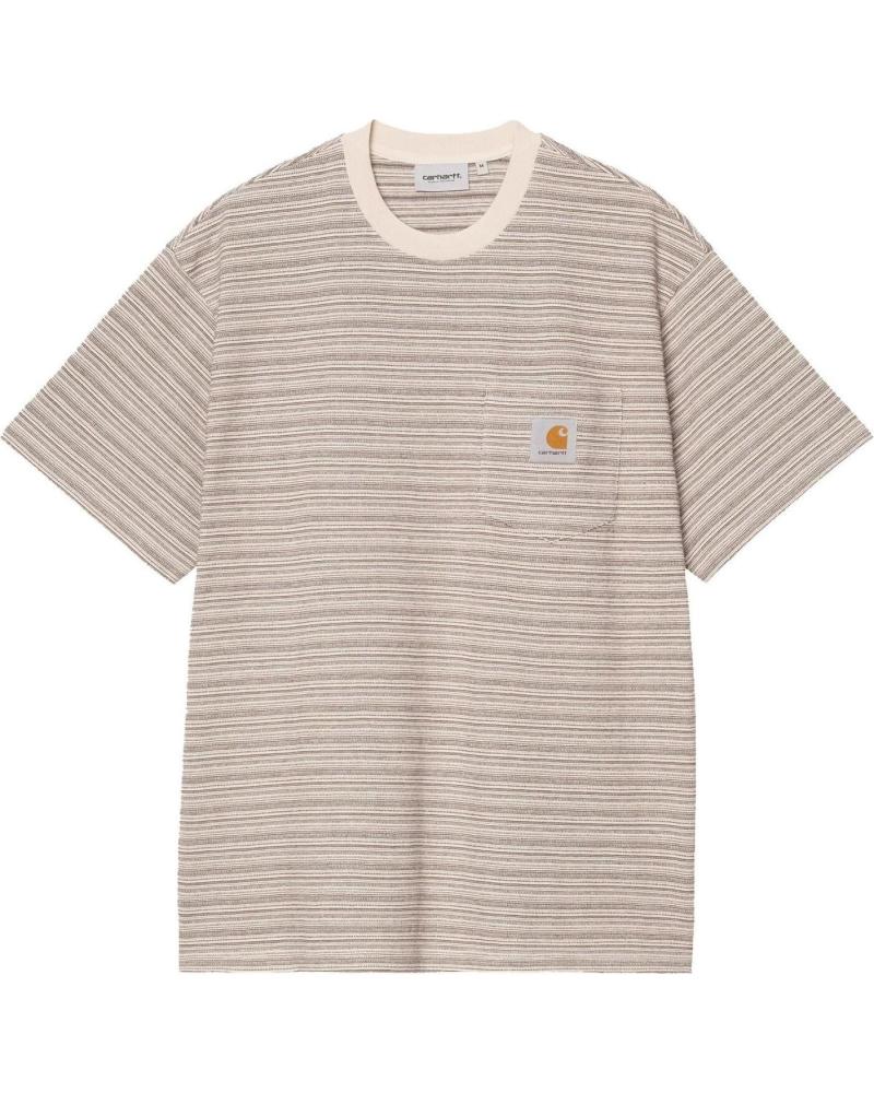CARHARTT WIP GELLAR POCKET T-SHIRT A RIGHE WAX NAN