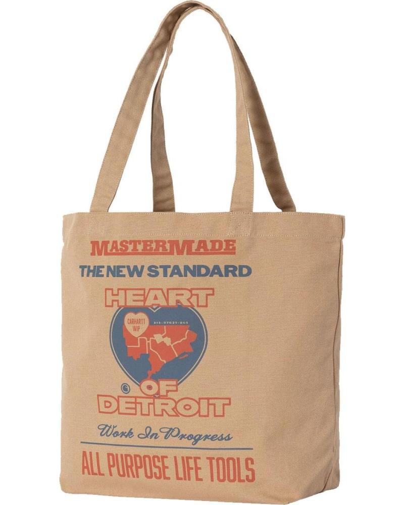 SAC FOURRE-TOUT CARHARTT WIP CANVAS GRAPHIC IMPRIMÉ ARCAN MARRON DUSTY HAMILTON NAN