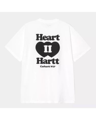 CARHARTT WIP T-SHIRT HEART II HARTT MANICA CORTA BIANCA NAN