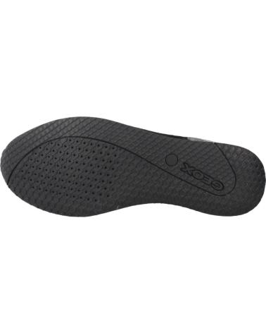 GEOX D NYDAME C9996 - BOTTINE SNEAKER NOIRE AVEC FERMETURE ÉCLAIR DORÉE C9996