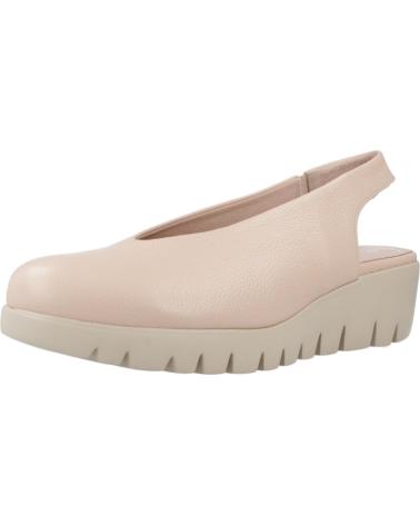 SANDALI MULES WONDERS C33152 IN PELLE ROSA CIPRIA CON ZEPPA FLESSIBILE PALO