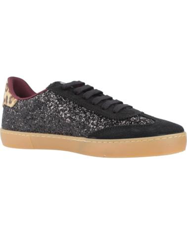 VICTORIA BERLIN 1126223V - ZAPATILLAS NEGRAS CON GLITTER Y DETALLE ANIMAL PRINT NEGRO
