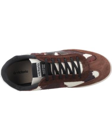 VICTORIA BERLIN 1126224V - ZAPATILLAS CON ESTAMPADO ANIMAL DE VACA MARRÓN Y BLANCO MARRóN