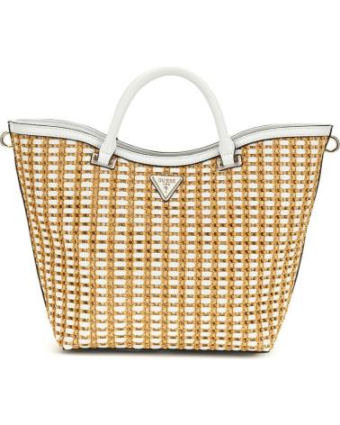 BOLSO TOTE GUESS WG9647220 EFECTO MIMBRE CON BOLSILLO FRONTAL VARIOS COLORES