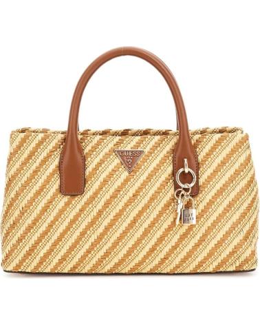 BOLSO DE MANO GUESS WG9210050 DISEÑO ESTRIADO CON ASAS MARRONES VARIOS COLORES