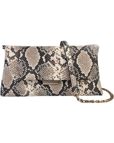 BORSA A TRACOLLA HISPANITAS BV253841 STAMPA SERPENTE TAUPE GREY GREY