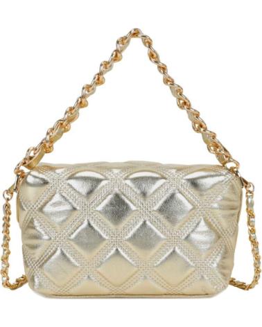 BORSA A TRACOLLA BINNARI 20671 DORATA METALLIZZATA TRAPUNTATA CON CATENA VARIOS COLORES