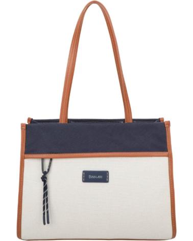 BORSA A SPALLA BINNARI 20580 BICOLORE BLU MARINO E CREMA VARIOS COLORES