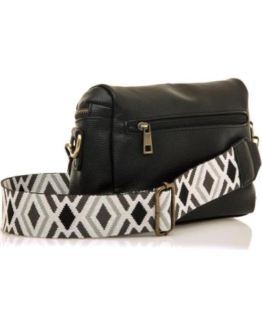 MTNG ALEDO SCHWARZE UMHÄNGETASCHE MIT DESIGN-RIEMEN NEGRO