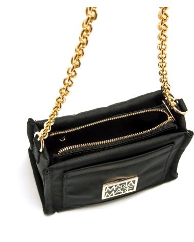 SAC BANDOULIÈRE MARIA MARE DAUMA NOIR AVEC CHAÎNE DORÉE NEGRO