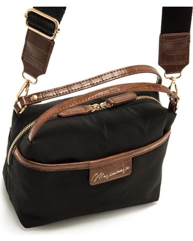 SAC BANDOULIÈRE MARIA MARE HENAR NOIR AVEC POIGNÉES SUPÉRIEURES NEGRO