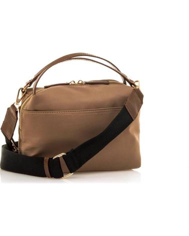 SAC BANDOULIÈRE MARIA MARE HENAR MARRON AVEC POIGNÉES ET DÉTAILS CONTRASTÉS MARRóN
