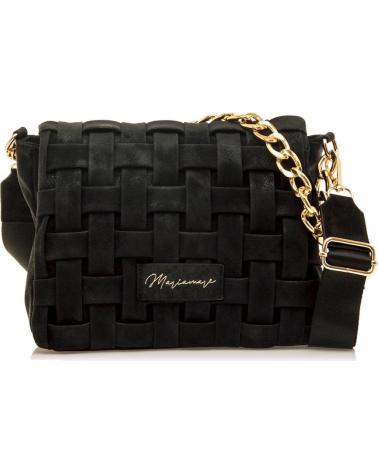 SAC BANDOULIÈRE TRESSÉ MARIA MARE MERA NOIR NEGRO