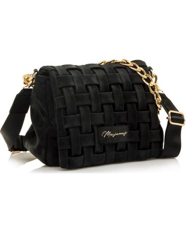 SAC BANDOULIÈRE TRESSÉ MARIA MARE MERA NOIR NEGRO