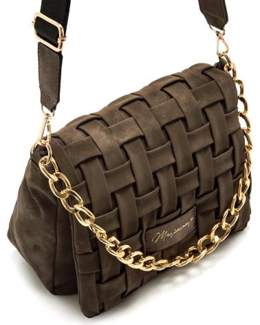 SAC BANDOULIÈRE TRESSÉ MARIA MARE MERA MARRON MARRóN