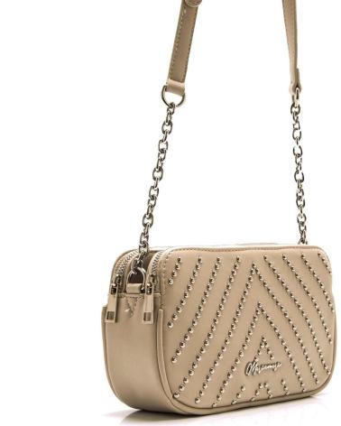 SAC BANDOULIÈRE MARIA MARE MONES BEIGE AVEC CLOUS BEIGE