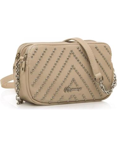 SAC BANDOULIÈRE MARIA MARE MONES BEIGE AVEC CLOUS BEIGE