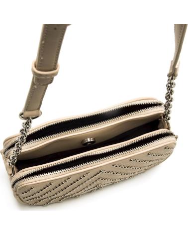 SAC BANDOULIÈRE MARIA MARE MONES BEIGE AVEC CLOUS BEIGE