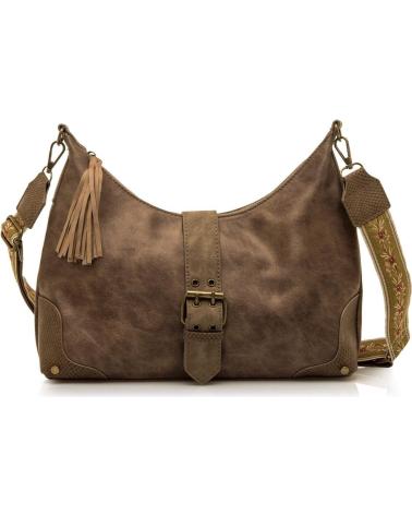 SAC BANDOULIÈRE HOBO MTNG SOCO MARRON AVEC SANGLE DÉCORATIVE MARRóN