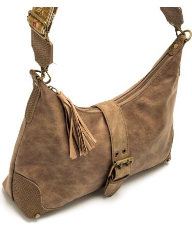 SAC BANDOULIÈRE HOBO MTNG SOCO MARRON AVEC SANGLE DÉCORATIVE MARRóN