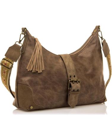 SAC BANDOULIÈRE HOBO MTNG SOCO MARRON AVEC SANGLE DÉCORATIVE MARRóN