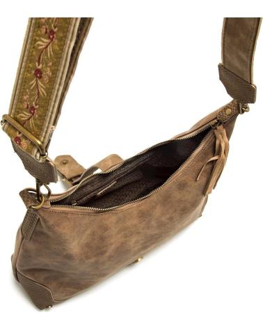 SAC BANDOULIÈRE HOBO MTNG SOCO MARRON AVEC SANGLE DÉCORATIVE MARRóN