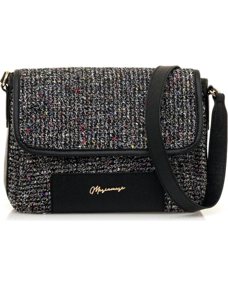 SAC BANDOULIÈRE MARÍA MARE TAIMI NOIR TEXTURÉ NEGRO