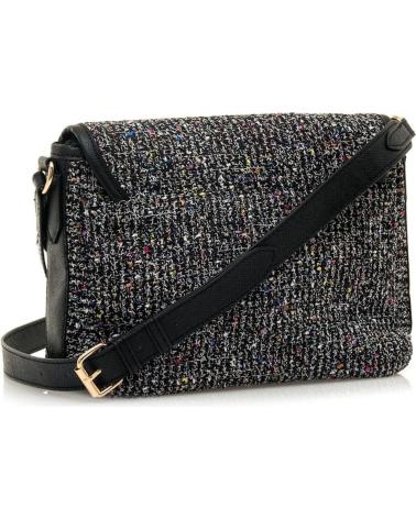 SAC BANDOULIÈRE MARÍA MARE TAIMI NOIR TEXTURÉ NEGRO