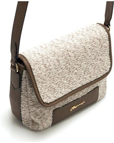 SAC BANDOULIÈRE MARÍA MARE TAIMI BEIGE TEXTURÉ BEIGE