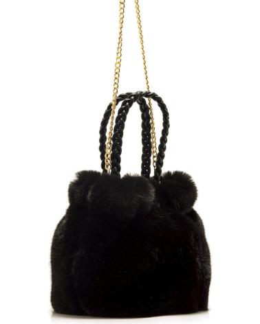 SAC À MAIN MARIA MARE BOMBO NOIR EN FAUSSE FOURRURE NEGRO