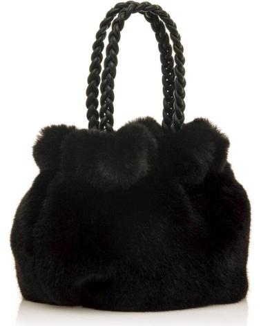 SAC À MAIN MARIA MARE BOMBO NOIR EN FAUSSE FOURRURE NEGRO