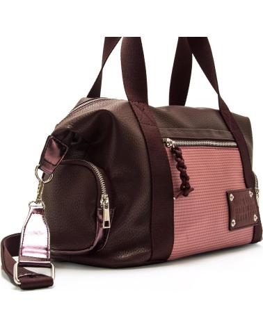 MTNG CHELSY SHOULDER AND HAND BAG BROWN RED ROJO