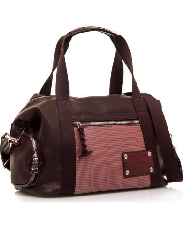 MTNG CHELSY SHOULDER AND HAND BAG BROWN RED ROJO