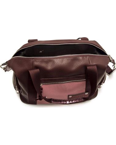 MTNG CHELSY SHOULDER AND HAND BAG BROWN RED ROJO