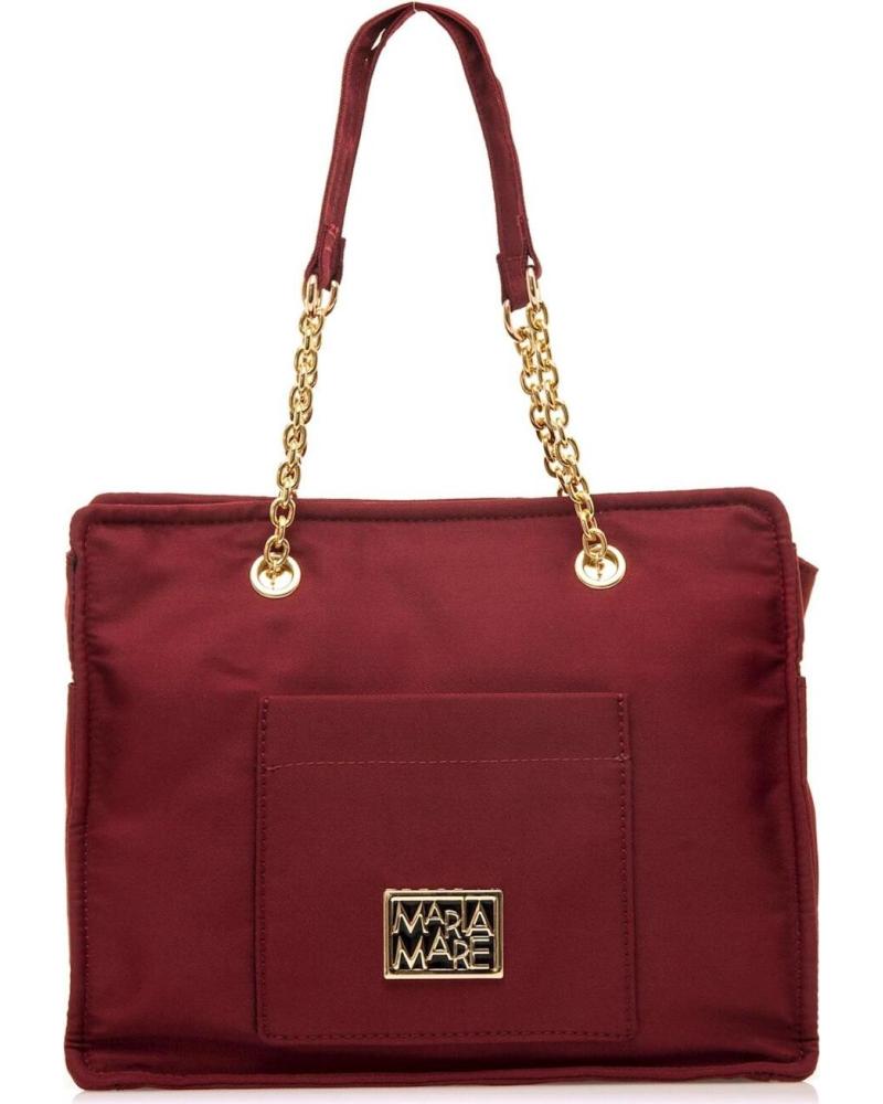 SAC À BANDOULIÈRE MARIA MARE DAYAN ROUGE BORDEAUX AVEC CHAÎNE DORÉE ROJO