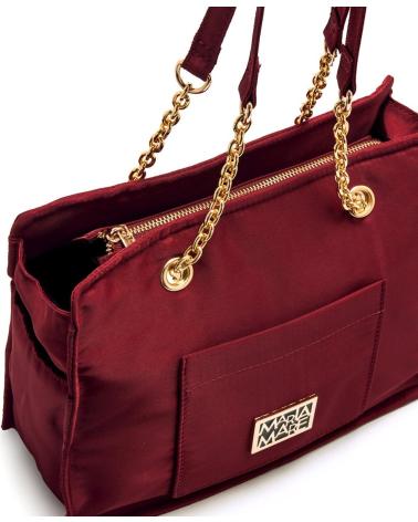 SAC À BANDOULIÈRE MARIA MARE DAYAN ROUGE BORDEAUX AVEC CHAÎNE DORÉE ROJO