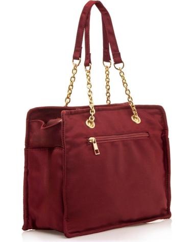 SAC À BANDOULIÈRE MARIA MARE DAYAN ROUGE BORDEAUX AVEC CHAÎNE DORÉE ROJO
