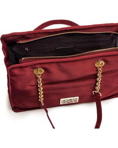 SAC À BANDOULIÈRE MARIA MARE DAYAN ROUGE BORDEAUX AVEC CHAÎNE DORÉE ROJO