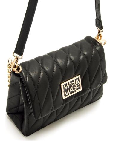 SAC BANDOULIÈRE MARIA MARE SELE NOIR - ÉLÉGANCE AVEC DÉTAILS DORÉS NEGRO