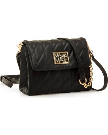 SAC BANDOULIÈRE MARIA MARE SELE NOIR - ÉLÉGANCE AVEC DÉTAILS DORÉS NEGRO