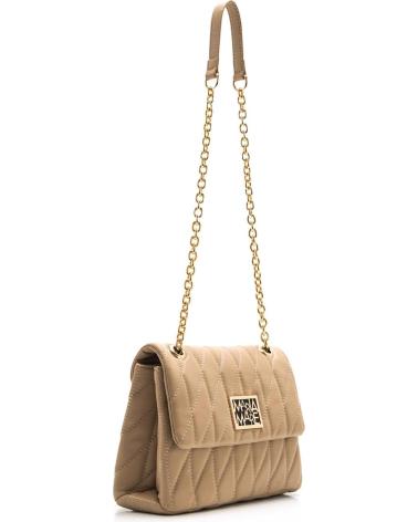 SAC BANDOULIÈRE MARIA MARE SHANA BEIGE - CHAÎNE DORÉE MATELASSÉE BEIGE