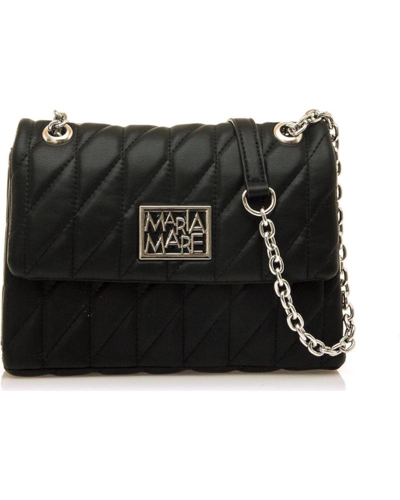 BORSA A TRACOLLA MARIA MARE SHANA NERA TRAPUNTATA CON CATENA NEGRO