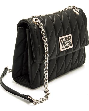 BORSA A TRACOLLA MARIA MARE SHANA NERA TRAPUNTATA CON CATENA NEGRO