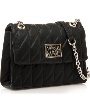 BORSA A TRACOLLA MARIA MARE SHANA NERA TRAPUNTATA CON CATENA NEGRO