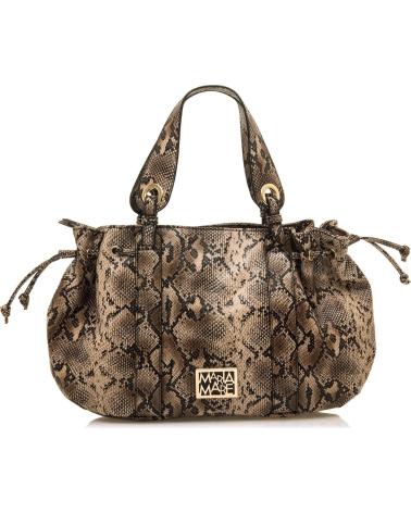 BORSA A MANO MARIA MARE STEF MARRONE CON STAMPA SERPENTE MARRóN