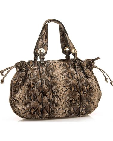 BORSA A MANO MARIA MARE STEF MARRONE CON STAMPA SERPENTE MARRóN