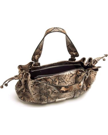 BORSA A MANO MARIA MARE STEF MARRONE CON STAMPA SERPENTE MARRóN